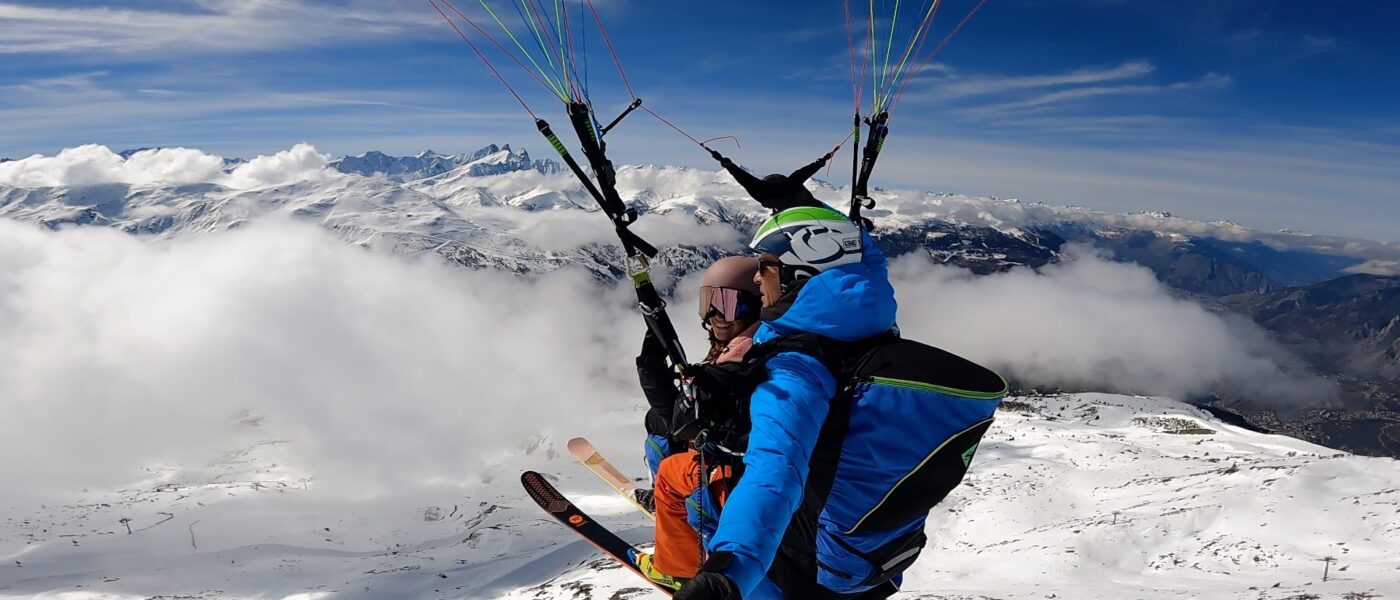 Paragliding mountain view