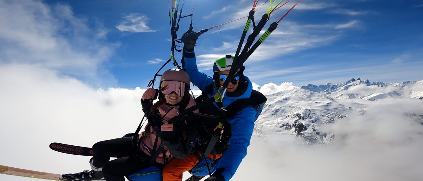 Paragliding in summer